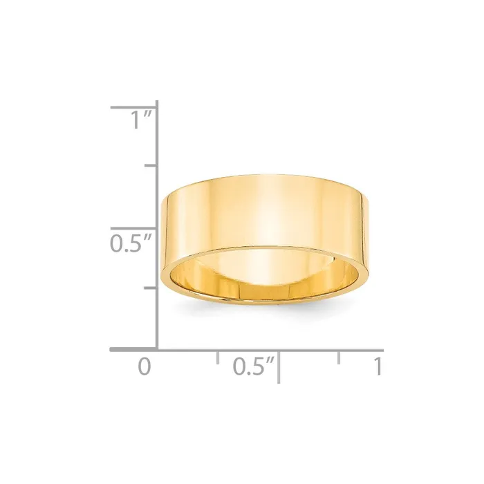 Solid 10K Yellow Gold 8mm Light Weight Flat MensWomens Wedding Band Ring Size 12 Goldia Rings Solid 10K Yellow Gold 8mm Light Weight Flat MensWomens Wedding Band Ring Size 12 Goldia Rings
