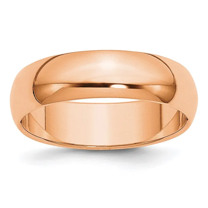 Solid 10K Yellow Gold Rose Gold 6mm HalfRound Wedding MensWomens Wedding Band Ring Size 95 Goldia Rings Solid 10K Yellow Gold Rose Gold 6mm HalfRound Wedding MensWomens Wedding Band Ring Size 95 Goldia Rings