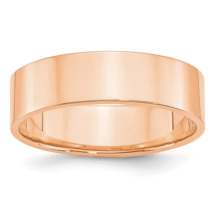 Solid 10K Yellow Gold Rose Gold 6mm Light Weight Flat MensWomens Wedding Band Ring Size 95 Goldia Rings Solid 10K Yellow Gold Rose Gold 6mm Light Weight Flat MensWomens Wedding Band Ring Size 95 Goldia Rings