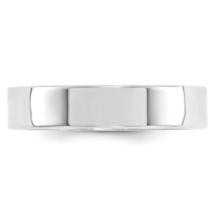 Solid 14K White Gold 5mm Standard Flat Comfort Fit MensWomens Wedding Band Ring Size 9 Goldia Rings Solid 14K White Gold 5mm Standard Flat Comfort Fit MensWomens Wedding Band Ring Size 9 Goldia Rings