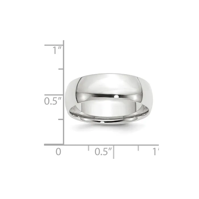Solid 14K White Gold 7mm Light Weight Comfort Fit MensWomens Wedding Band Ring Size 115 Goldia Rings Solid 14K White Gold 7mm Light Weight Comfort Fit MensWomens Wedding Band Ring Size 115 Goldia Rings