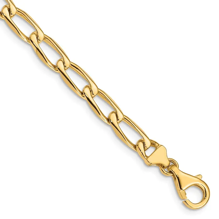 Solid 14K Yellow Gold 20 inch 59mm Hand Polished Fancy Open Link with Fancy Lobster Clasp Chain Necklace MDS Necklaces Solid 14K Yellow Gold 20 inch 59mm Hand Polished Fancy Open Link with Fancy Lobster Clasp Chain Necklace MDS Necklaces