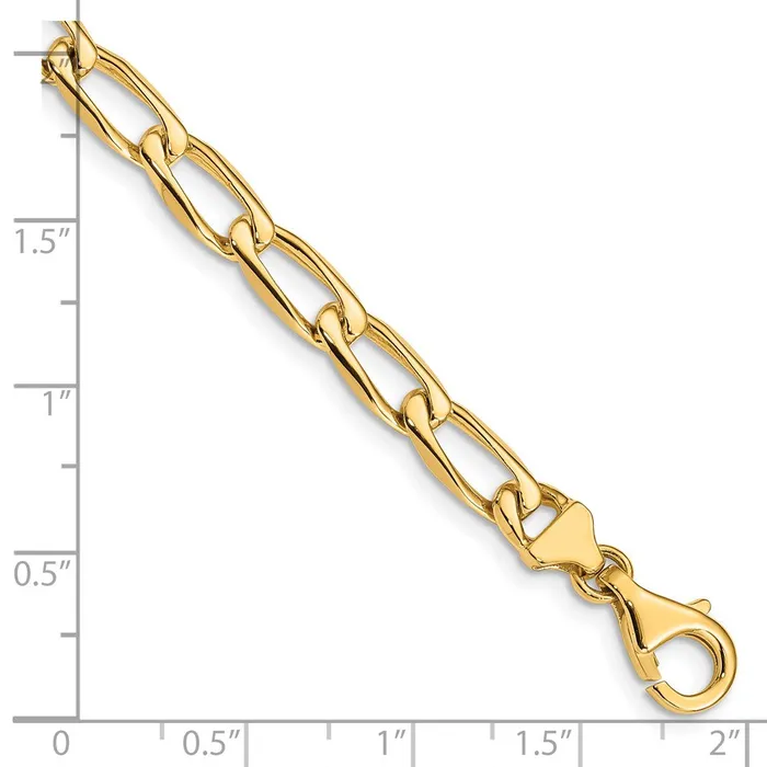 Solid 14K Yellow Gold 20 inch 59mm Hand Polished Fancy Open Link with Fancy Lobster Clasp Chain Necklace MDS Necklaces Solid 14K Yellow Gold 20 inch 59mm Hand Polished Fancy Open Link with Fancy Lobster Clasp Chain Necklace MDS Necklaces