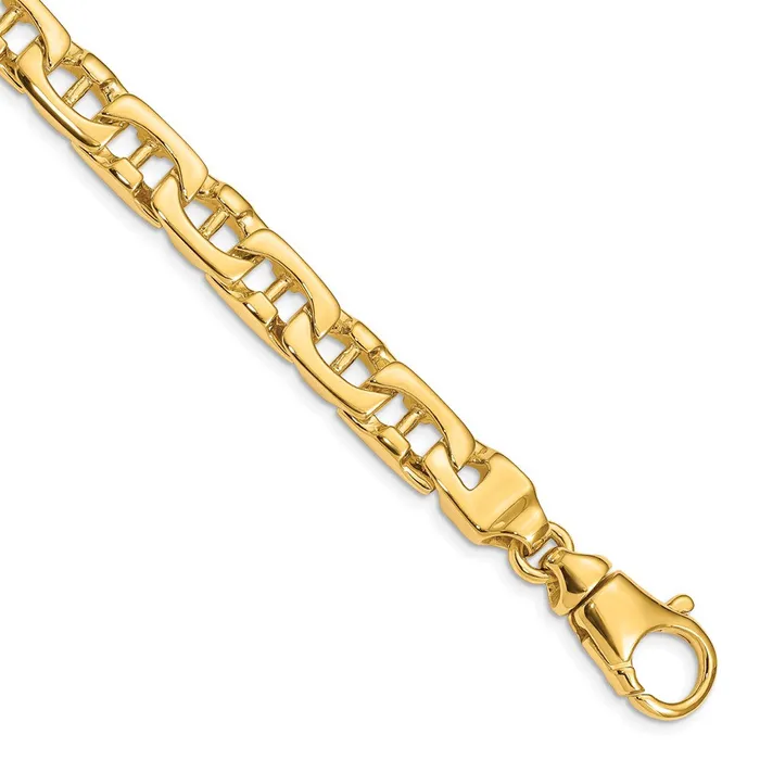 Solid 14K Yellow Gold 22 inch 85mm Hand Polished Fancy Link with Fancy Lobster Clasp Chain Necklace MDS Necklaces Solid 14K Yellow Gold 22 inch 85mm Hand Polished Fancy Link with Fancy Lobster Clasp Chain Necklace MDS Necklaces