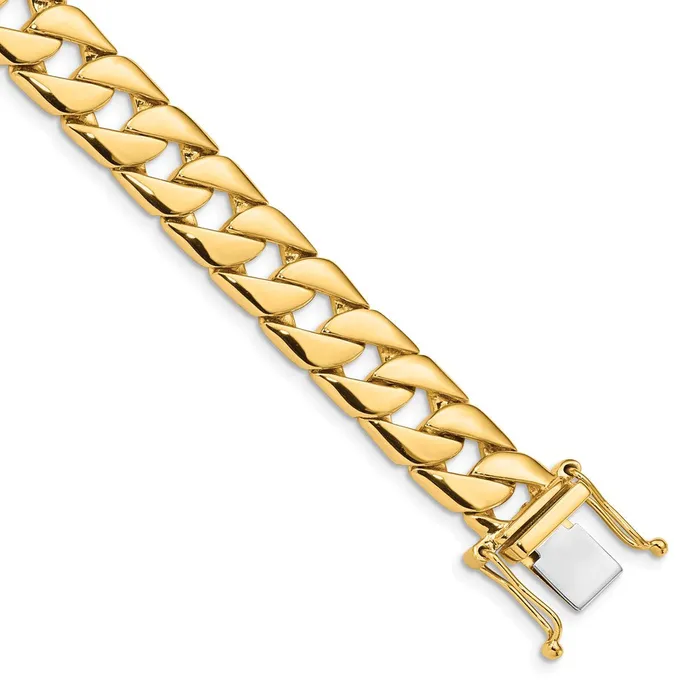 Solid 14K Yellow Gold 24 inch 102mm Hand Polished Fancy Link with Box Catch Chain Necklace MDS Necklaces Solid 14K Yellow Gold 24 inch 102mm Hand Polished Fancy Link with Box Catch Chain Necklace MDS Necklaces