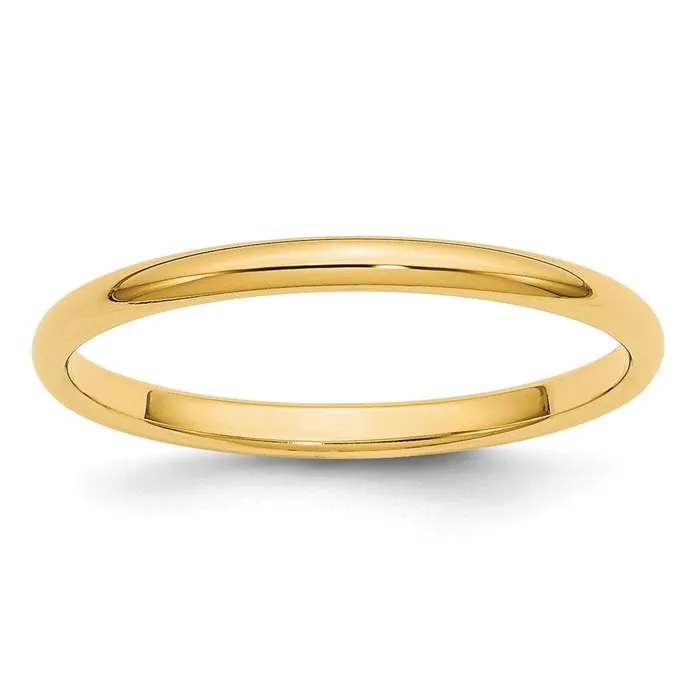 Solid 14K Yellow Gold 2mm Half Round MensWomens Wedding Band Ring Size 13 Goldia Rings Solid 14K Yellow Gold 2mm Half Round MensWomens Wedding Band Ring Size 13 Goldia Rings