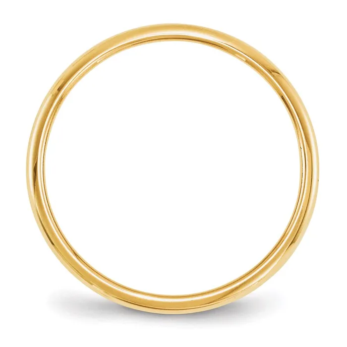 Solid 14K Yellow Gold 2mm Half Round MensWomens Wedding Band Ring Size 13 Goldia Rings Solid 14K Yellow Gold 2mm Half Round MensWomens Wedding Band Ring Size 13 Goldia Rings