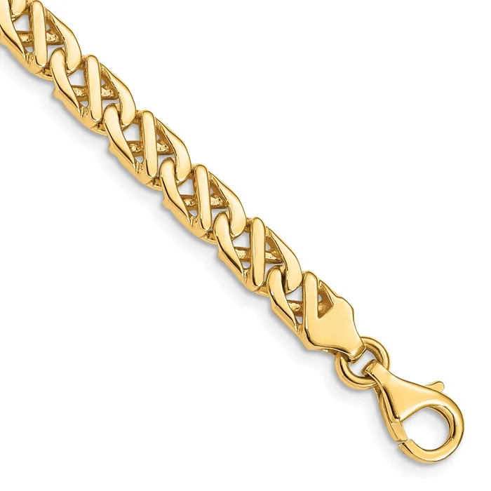 Solid 14K Yellow Gold 9 inch 61mm Hand Polished Fancy Link with Fancy Lobster Clasp Bracelet MDS Bracelets Solid 14K Yellow Gold 9 inch 61mm Hand Polished Fancy Link with Fancy Lobster Clasp Bracelet MDS Bracelets