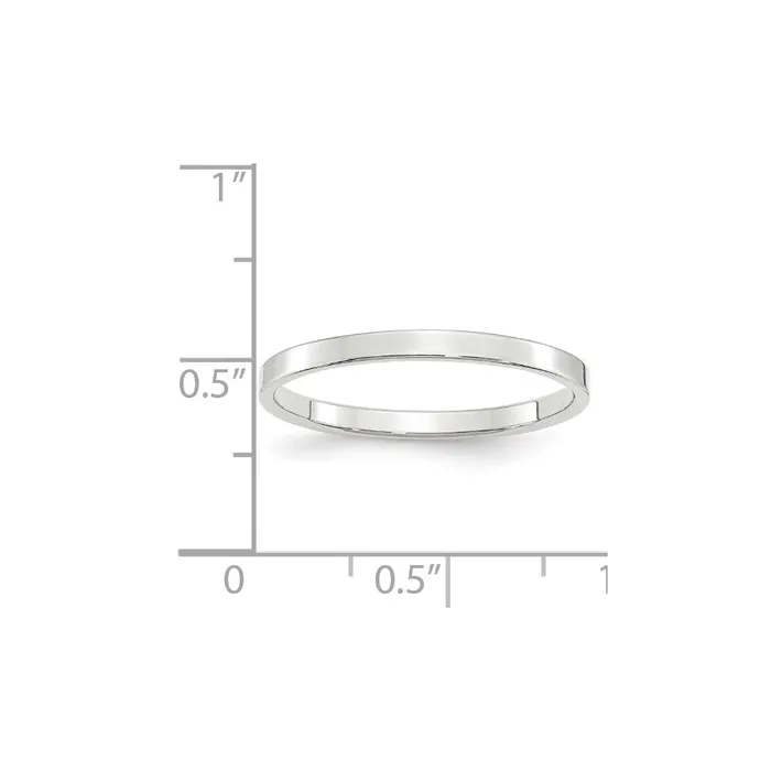 Solid 18K White Gold 2mm Light Weight Flat MensWomens Wedding Band Ring Size 115 Goldia Rings Solid 18K White Gold 2mm Light Weight Flat MensWomens Wedding Band Ring Size 115 Goldia Rings
