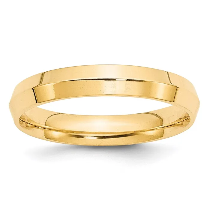 Solid 18K Yellow Gold 4mm Knife Edge Comfort Fit MensWomens Wedding Band Ring Size 45 Goldia Rings Solid 18K Yellow Gold 4mm Knife Edge Comfort Fit MensWomens Wedding Band Ring Size 45 Goldia Rings