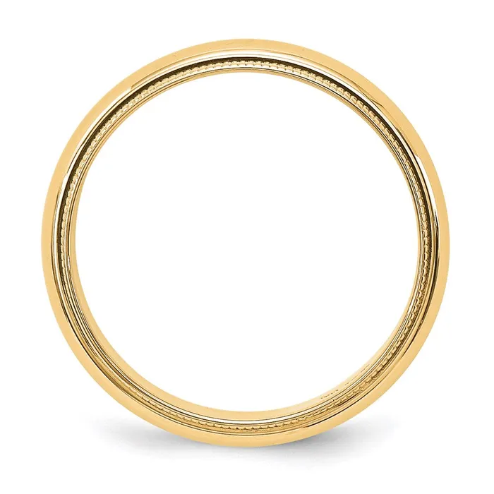 Solid 18K Yellow Gold 5mm Milgrain HalfRound Wedding MensWomens Wedding Band Ring Size 115 Goldia Rings Solid 18K Yellow Gold 5mm Milgrain HalfRound Wedding MensWomens Wedding Band Ring Size 115 Goldia Rings