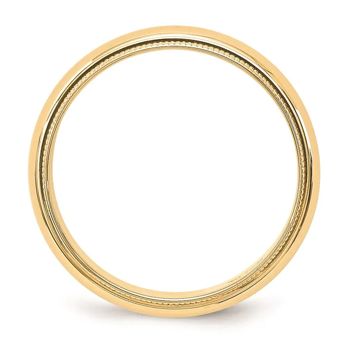 Solid 18K Yellow Gold 5mm Milgrain HalfRound Wedding MensWomens Wedding Band Ring Size 115 Goldia Rings Solid 18K Yellow Gold 5mm Milgrain HalfRound Wedding MensWomens Wedding Band Ring Size 115 Goldia Rings