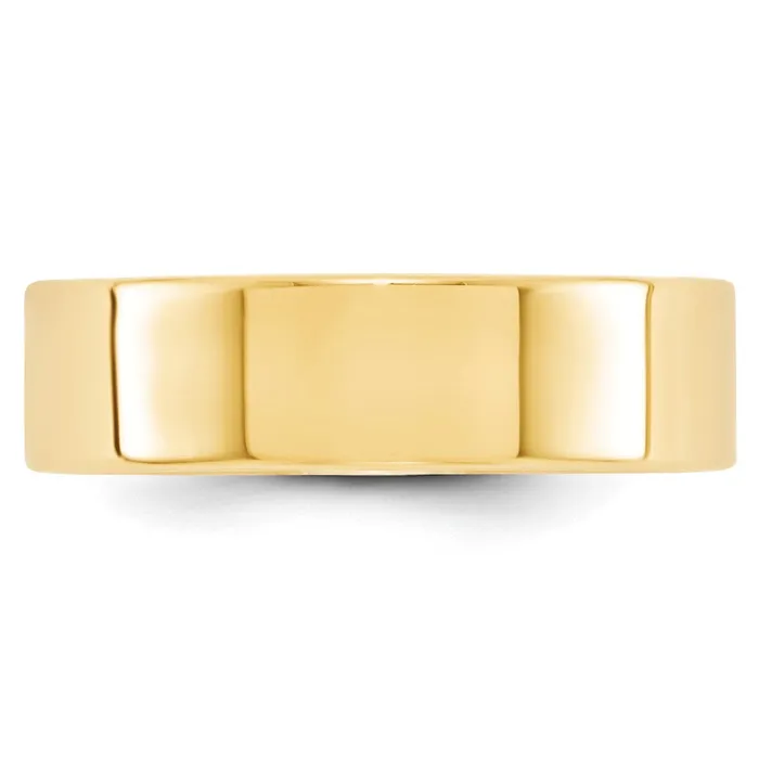 Solid 18K Yellow Gold 6mm Light Weight Flat MensWomens Wedding Band Ring Size 95 Goldia Rings Solid 18K Yellow Gold 6mm Light Weight Flat MensWomens Wedding Band Ring Size 95 Goldia Rings