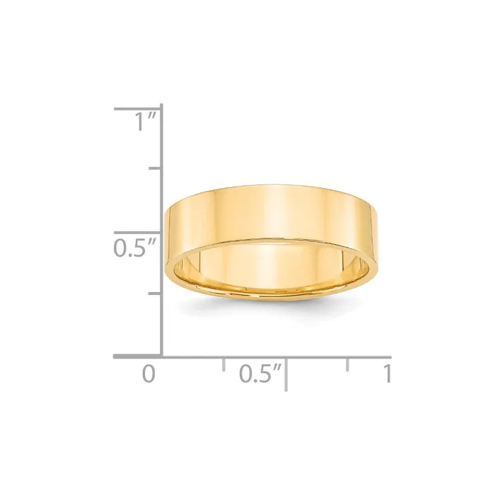 Solid 18K Yellow Gold 6mm Light Weight Flat MensWomens Wedding Band Ring Size 95 Goldia Rings Solid 18K Yellow Gold 6mm Light Weight Flat MensWomens Wedding Band Ring Size 95 Goldia Rings
