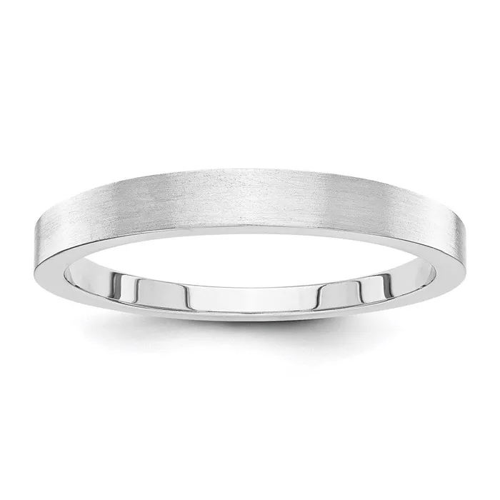 Solid 18K Yellow Gold White Gold 3mm Tapered Satin MensWomens Wedding Band Ring Size 7 Goldia Rings Solid 18K Yellow Gold White Gold 3mm Tapered Satin MensWomens Wedding Band Ring Size 7 Goldia Rings