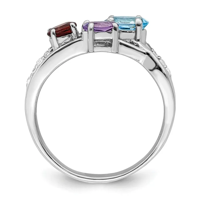 Sterling Silver RHplated 115tw BTAMGAWT Oval Ring Goldia Rings