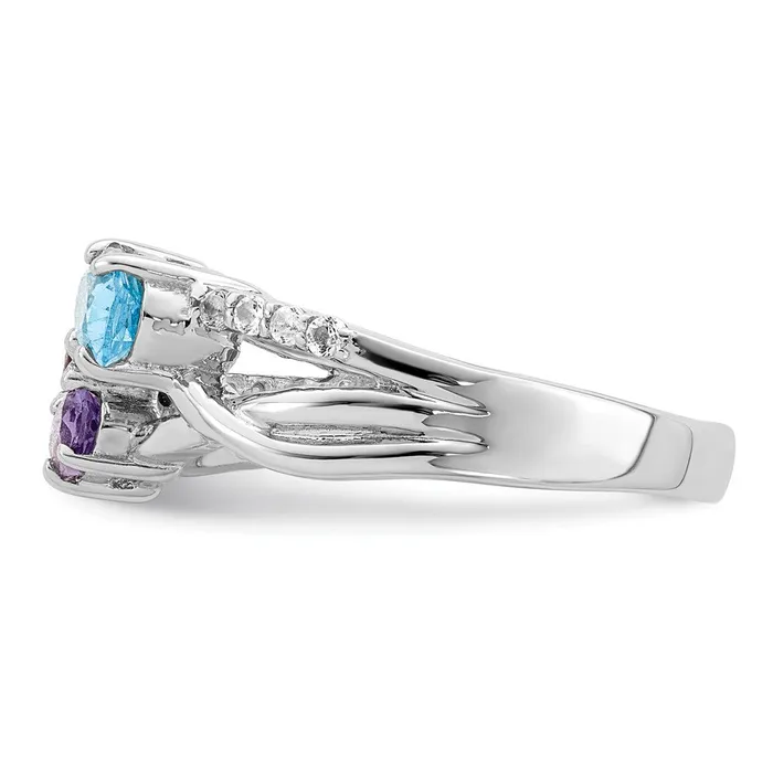 Sterling Silver RHplated 115tw BTAMGAWT Oval Ring Goldia Rings