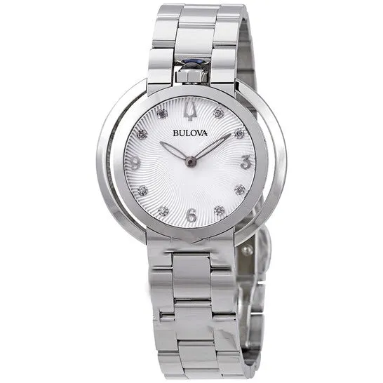 Watches JMS always Original Bulova Rubaiyat Diamond White Dial Ladies Watch 96P184 Watches JMS always Original Bulova Rubaiyat Diamond White Dial Ladies Watch 96P184