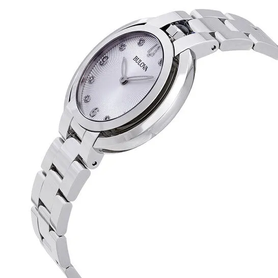 Watches JMS always Original Bulova Rubaiyat Diamond White Dial Ladies Watch 96P184 Watches JMS always Original Bulova Rubaiyat Diamond White Dial Ladies Watch 96P184
