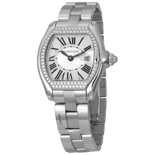 Watches JMS always Original Preowned Cartier Roadster Silvered Sunray Dial Ladies Watch WE5002X2 Watches JMS always Original Preowned Cartier Roadster Silvered Sunray Dial Ladies Watch WE5002X2