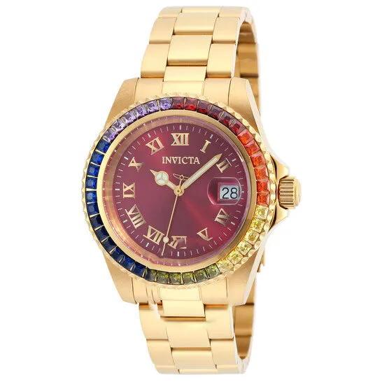 Watches Original Invicta Angel Burgundy Dial Goldplated Ladies Watch 20023 JMS always Watches Original Invicta Angel Burgundy Dial Goldplated Ladies Watch 20023 JMS always